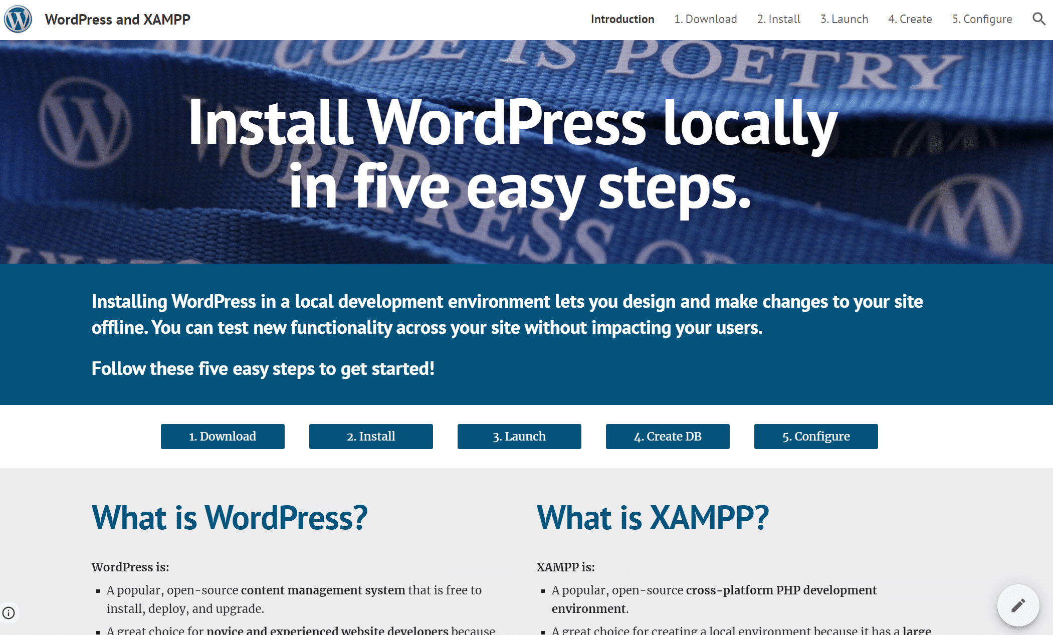 wordpress xampp site